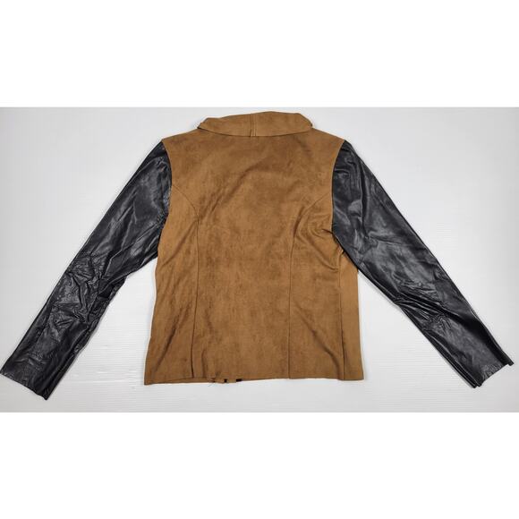 Vocal Womens Large Faux Suede Brown Studded Western‎ Jacket 16831J Cut 20306 - Picture 3 of 8